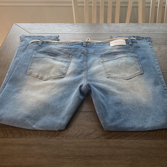 M society Mens Graphic Slim Jeans With Drawstring Waist Cord | 42x32 - Picture 3 of 12